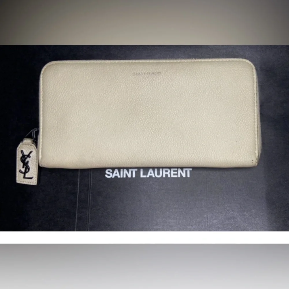 Saint Laurent Beige and Black Wallet with Dust Bag - Picture 3 of 13